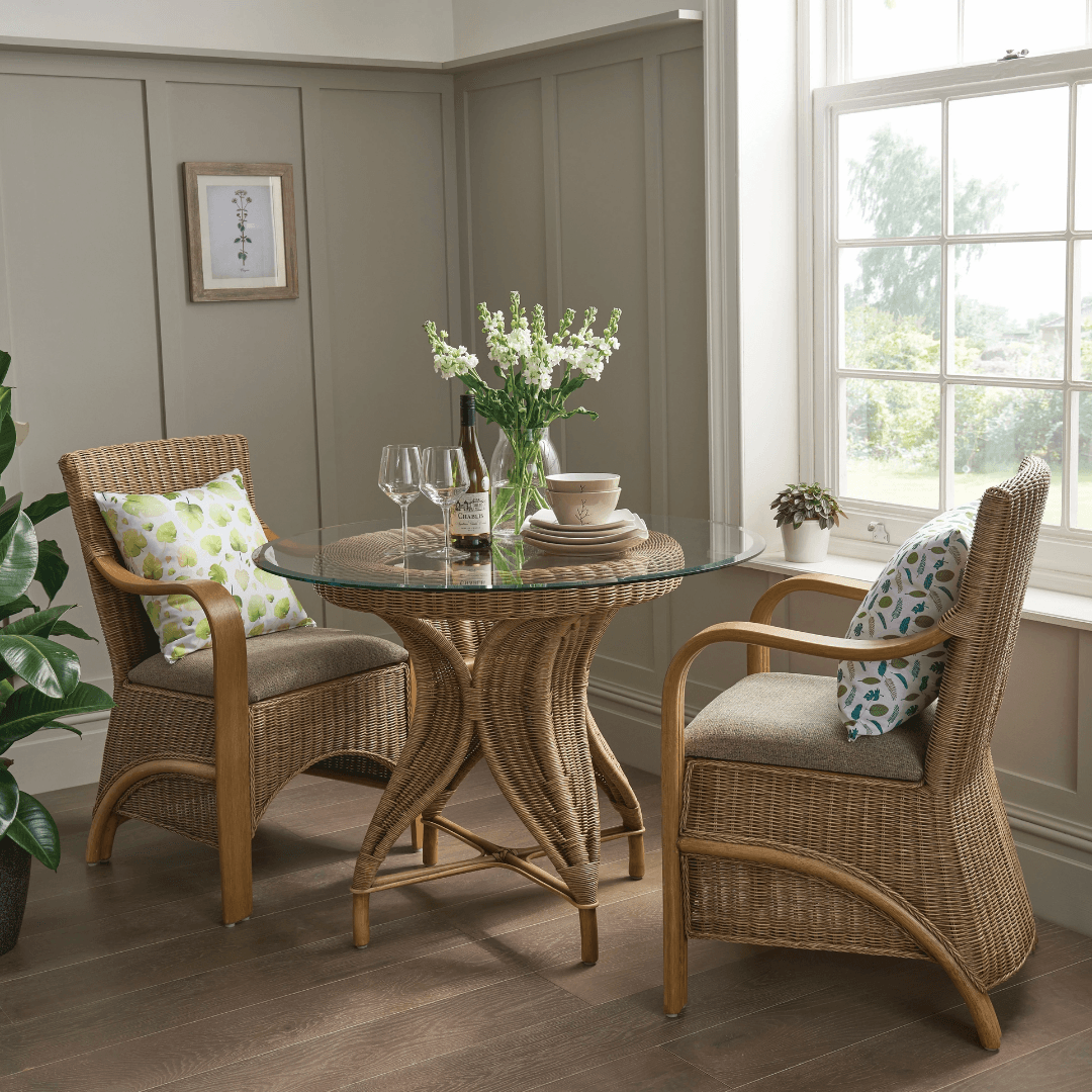 A conservatory furniture set in living space
