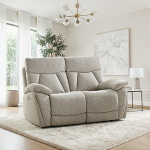 Boston 3 piece sofa suite in beige.  Power reclining.  By Lebus Upholstery