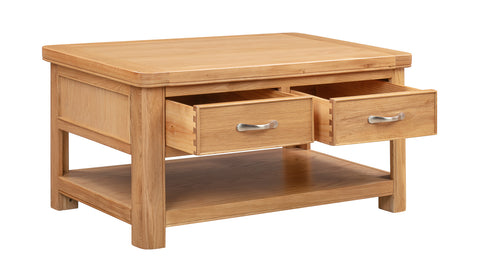 Chatterton Oak Coffee Table with 2 Drawers