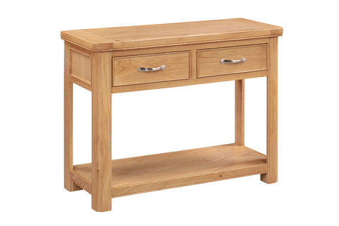 Chatterton Oak Console Table with 2 Drawers