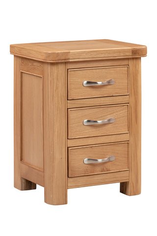 Chatterton Oak Bedside with 3 Drawers