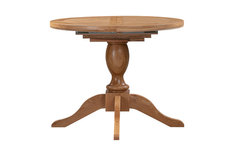 Chatterton Oak 100/135 Round Extending Dining Table