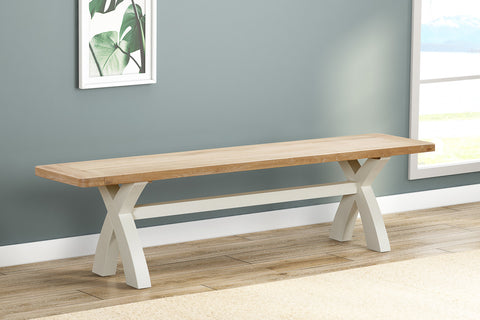 Foxley Painted Cross Leg Bench