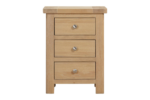 Foxley Oak Bedside with 3 Drawers