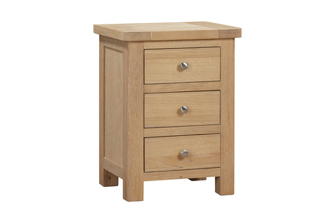 Foxley Oak Bedside with 3 Drawers