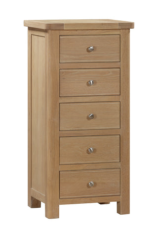 Foxley Oak 5 Drawer Tall Chest