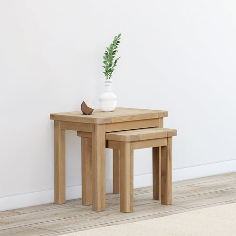 Foxley Oak Nest of 2 Tables