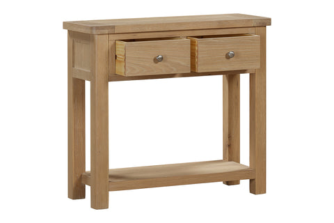 Foxley Oak Console Table with 2 Drawers