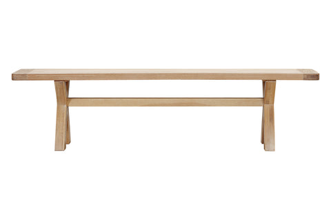 Foxley Oak Cross Leg Bench