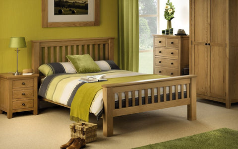 Amsterdam Oak High Footend 135cm Double Bed