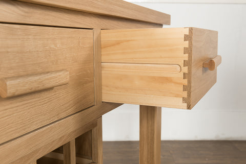 Valeswood Open Sideboard with Wine Rack
