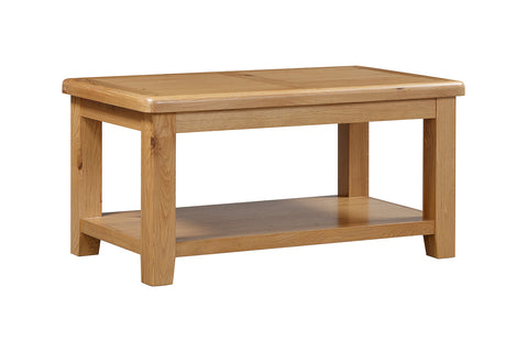 Kingston Oak Coffee Table with Shelf