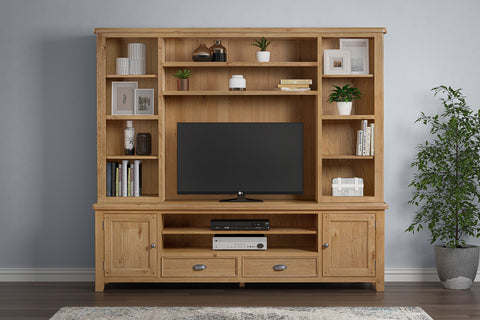 Kingston Oak Media Bookcase for XL Tv Unit