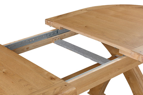 Kingston Oak Oval Cross Leg Extending 176/256 Table