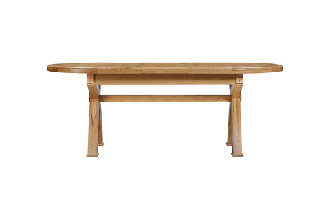 Kingston Oak Oval Cross Leg Extending 176/256 Table