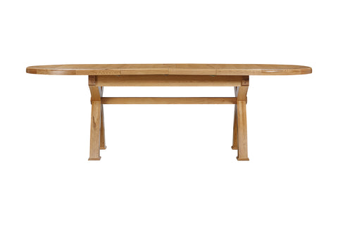 Kingston Oak Oval Cross Leg Extending 176/256 Table