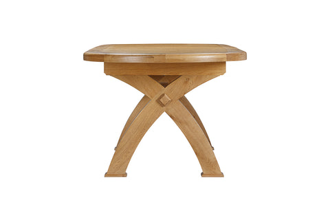 Kingston Oak Oval Cross Leg Extending 176/256 Table