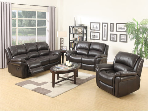 Farnham Annaghmore Brown Leather Air 3 Seater Sofa