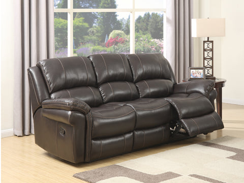 Farnham Annaghmore Brown Leather Air 3 Seater Sofa