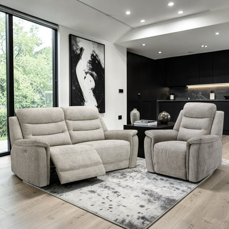 Lebus New York electric recliner armchair styled in a contemporary modern UK living room