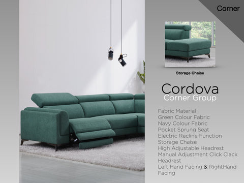 Cordova Green Corner Suite - Right Hand Facing