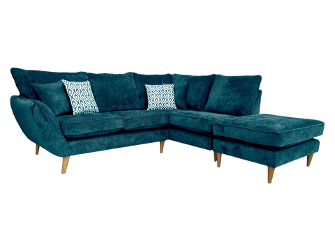 Perth Right Hand Facing Corner Sofa with Footstool