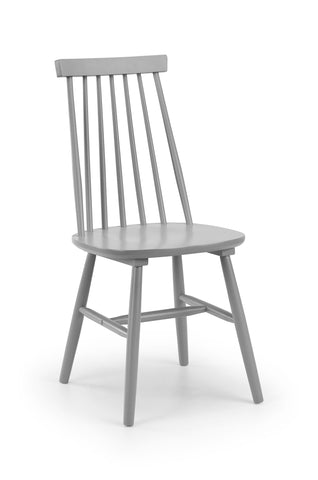 Alassio Spindle Back Dining Chairs - Grey - Sold in pairs