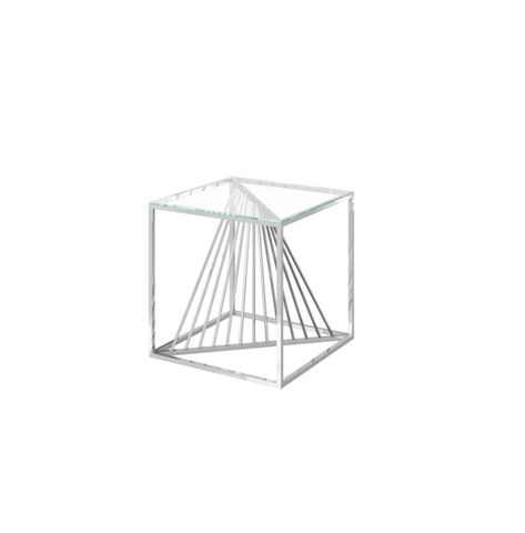 Abstract Glass Side Table