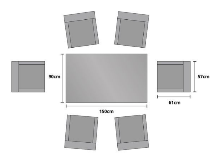 Albany rattan garden best sale dining set 6 seater