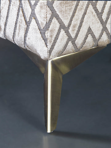 Artemis Legged Ottoman Storage Stool Gold Shard Velvet 0093 E