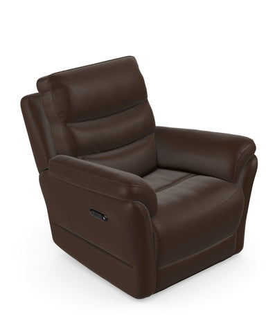 Anderson Chair Power Swivel with Head Tilt in Leather Dolce Coffee
