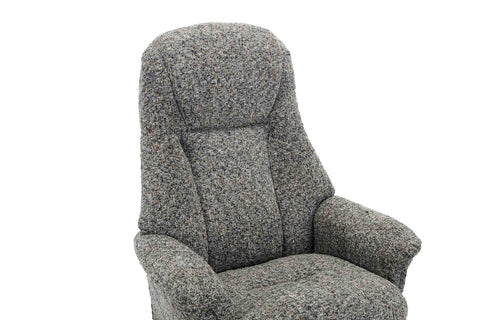 Aruba Fabric Manual Recliner Swivel Chair and Foot Stool -GFA