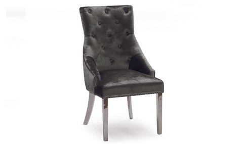 Belvedere Knockerback Dining Chair Charcoal