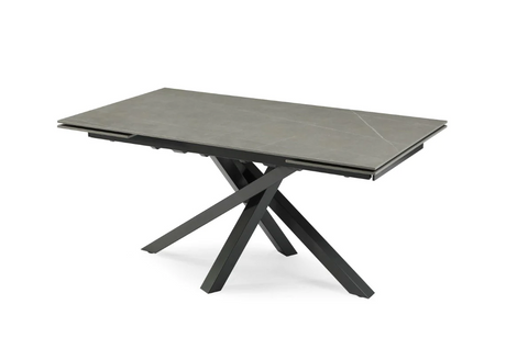 Brando Matt Ceramic Pull-Out Extending Dining Table Grey 160 to 240cm