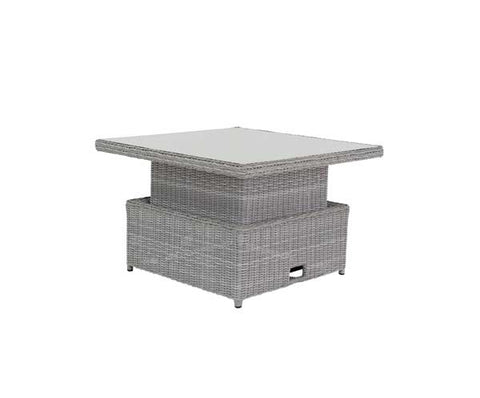 Byron Adjustable Glass Coffee Dining Garden Table