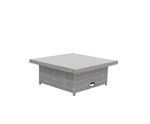 Byron Adjustable Glass Coffee Dining Garden Table