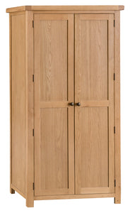 County Oak 2 Door Wardrobe