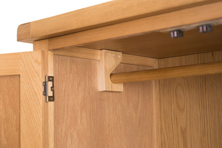 County Oak 2 Door Wardrobe