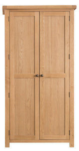 County Oak 2 Door Wardrobe