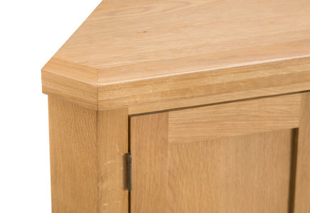 County Oak Corner Cabinet