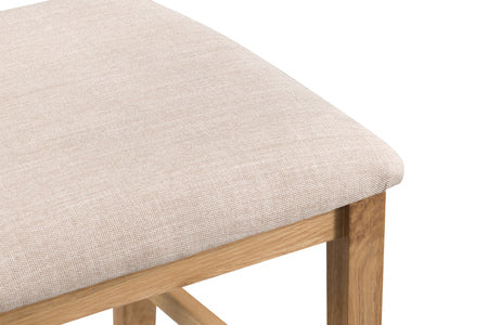 County Oak Ladder Back Chair Fabric Seat