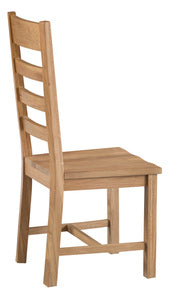 County Oak Ladder Back Chair Wooden Seat