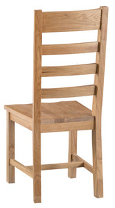 County Oak Ladder Back Chair Wooden Seat