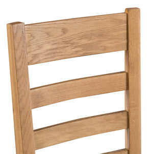 County Oak Ladder Back Chair Wooden Seat