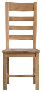 County Oak Ladder Back Chair Wooden Seat