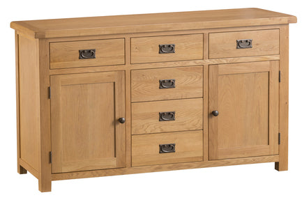 County Oak 2 Door 6 Drawer Sideboard