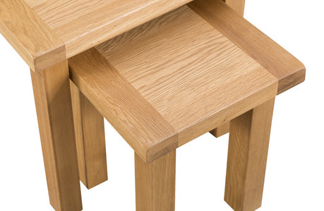 County Oak Nest of 2 Tables