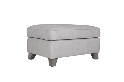 Cantrell Light Grey Ottoman