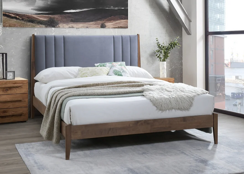 Cheslyn Fabric & Wooden Bed Frame