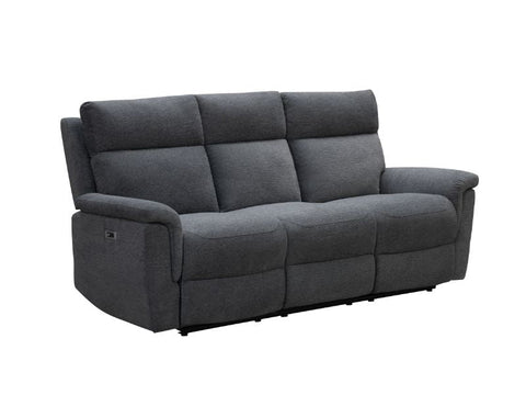 Detroit Electric Reclining 3 Seater Sofa